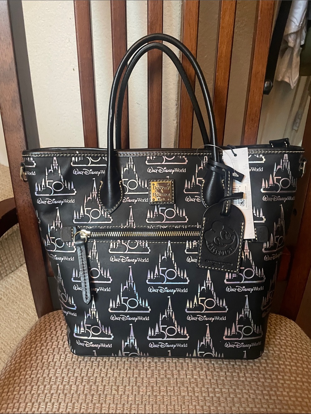 Dooney & Bourke Black Walt Disney World 50th Anniversary Tote